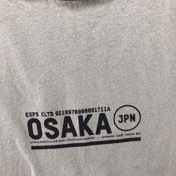 Topman Osaka Graphic T-Shirt Mens L Olive Green Short Sleeve Casual 100% Cotton - Picture 5 of 10
